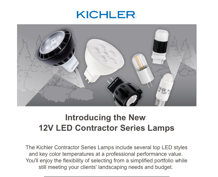 Kichler LED 12 lamps